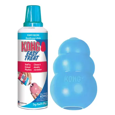 KONG - Puppy Toys for Teething with Puppy Easy Treat Stuffing (Colors May Vary) - for Medium Pup