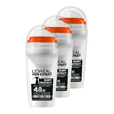 L'OrÃ©al Mens Expert Shirt Protect Deodorant Ball, Pack of