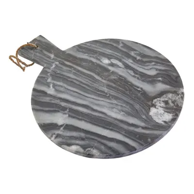 Premier Housewares Grey Marble Round Paddle Serving Board