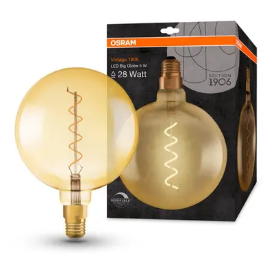 Osram LED 40W Vintage Sprial Filament Glass ES Bulb [E27] - Gold