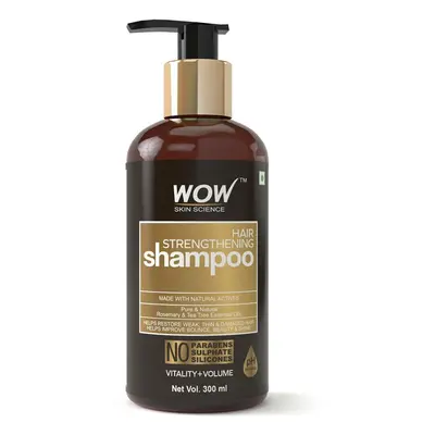 WOW Skin Science Hair Strengthening Shampoo - No Parabens, Sulphate & Silicones - 300ml