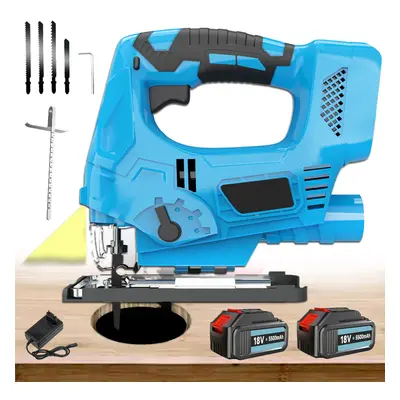 Cordless Brushless Jigsaw+ Battery 5.5A+Charger+4 Blades-Replace for Makita DJV182Z