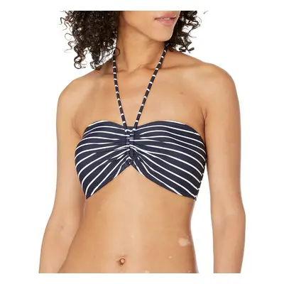 Tommy Hilfiger Womens Standard Bandeau Bikini Top Sky Captain Stripe Medium