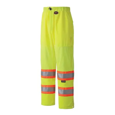 Pioneer Hi Vis Lightweight Traffic Safety Work Pants for Men Women Reflective Tape Leg Zippers Y