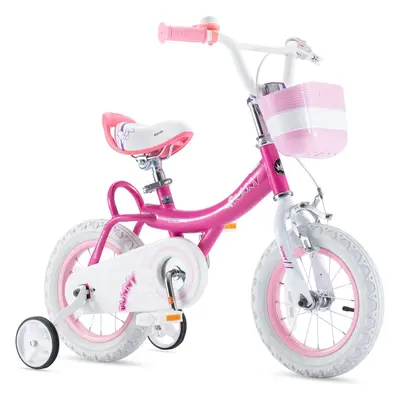 RoyalBaby Princess Girl Children's Bicycle Outdoor Ride-On Bike with Training Wheels Adjustable 