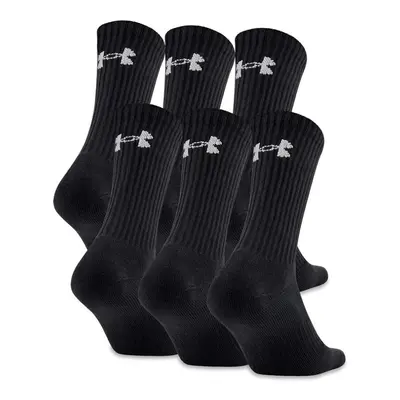 Under Armour Adult Charged Cotton Crew Socks Multipairs Black/Gray (