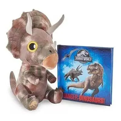 Kohl's Cares Jurassic World Triceratops dinosaur Book and Soft Plush