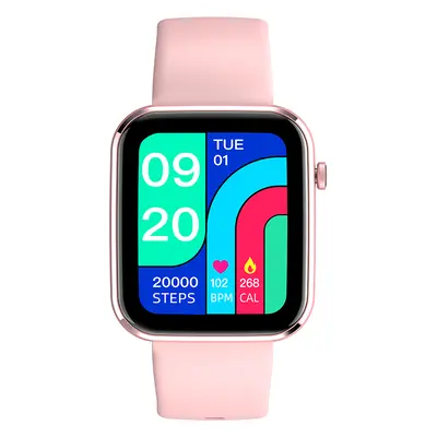 (Pink) 1.69 inch SmartWatch Full-Touch Screen Heart Rate Monitor Blood Pressure Measurement Brea