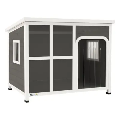 PawHut Wooden Dog Kennel Outdoor w/ Openable Top, x x 83cm