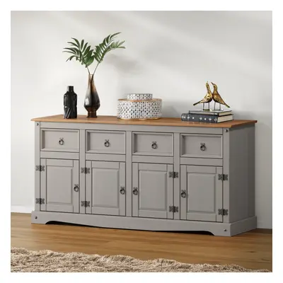 Corona Grey Wax Door Sideboard