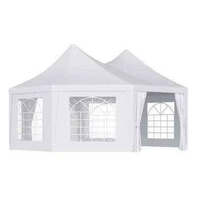 Outsunny 6.8 x 5m Garden Octagonal Gazebo Party Wedding Tent Heavy Duty Marquee