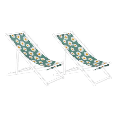 Set of Sun Lounger Replacement Fabrics Chamomile Pattern ANZIO / AVELLINO