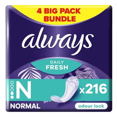 Dailies Panty Liners, Normal, Liners (54 x Packs), Odour Neutraliser, Soft & Discreet, Absorbent