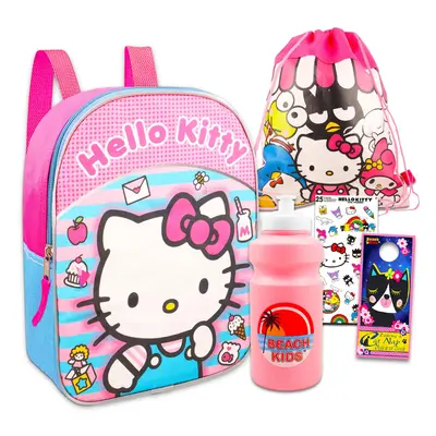 Hello Kitty Mini Backpack for Girls - Hello Kitty Travel Bag Bundle with 11"" Mini Hello Kitty B