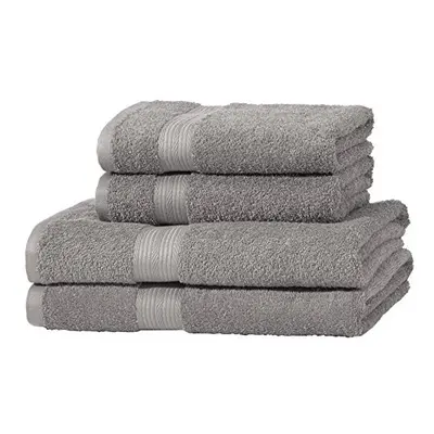 Amazon Basics Fade Resistant Towel Set, Bath and Hand - grey by Amazon Basics