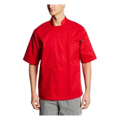 Dickies Men's Big and Tall Solid Cool Breeze Chef Coat Red 3X-Large