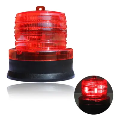 (Red) LED Solar Power Car Bus Emergency Warning Strobe Light Beacon Alarm Flash Lamps