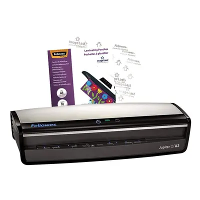 Fellowes Jupiter A3 Office Laminator, Micron, Rapid Minute Warm Up Time, Including Free Pouches