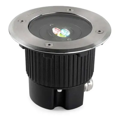 Leds-C4 Gea Rgb Easy+ - LED Small Round Outdoor RGB Easy+ Recessed Light Stainless Steel IP67