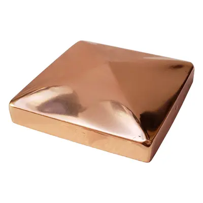 5.5 x 5.5 Solid Copper Pyramid Post Cap for True/Actual 5.5 x 5.5 Wood Posts (Works ONLY with Ac