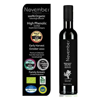 November Polyphenols organic olive oil - Early harvest - Fresh harvest - Bio - Premium extra vir