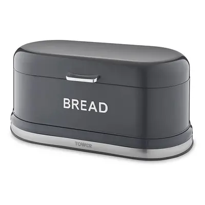 Tower Belle Bread bin Grey Graphite Stylish Storage Breadbin Container Kitchen