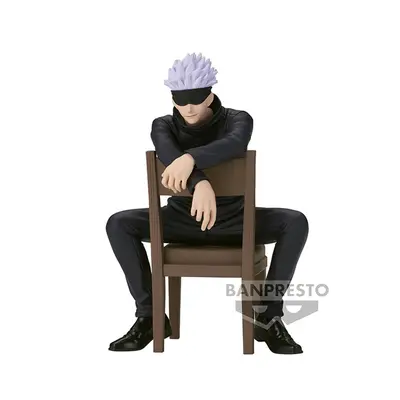 (Gojo Satoru) Original Banpresto Break Time Jujutsu Kaisen 11cm Gojo Satoru With Chair Anime Fig