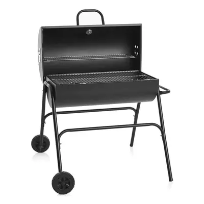 Large Oil Drum Charcoal BBQ Grill Barbecue With Warming Rack