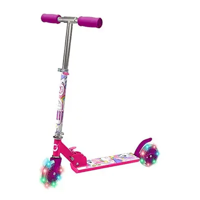 Childrens Light Up Inline Scooter Unicorn Edition | Kids Push Wheeled Scooter With Adjustable Ha