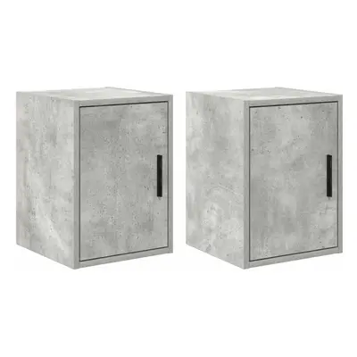 vidaXL Garage Wall Cabinets pcs Concrete Grey Engineered Wood cabinet