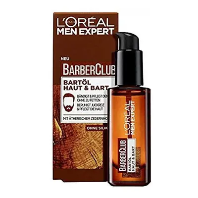 L'Or?al Men Expert Barber Club Beard Oil Skin and Beard, 1er Pack (1 x ml)