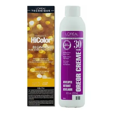 (H13+Dev(Vol.30)8oz) L'Oreal National Blonde H13 Excellence HiColor BLONDES For Dark Hair Only