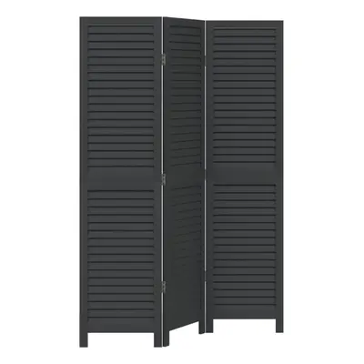 vidaXL Room DividerÃÂ Panels Room Privacy Screen Black Solid Wood Paulownia