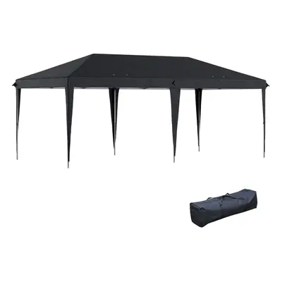 Outsunny x m Pop Up Gazebo Patio Party Event Heavy Duty Canopy Black