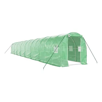 (green, x x m) vidaXL Greenhouse Walk in Greenhouse with Steel Frame Patio Outdoor Grow House