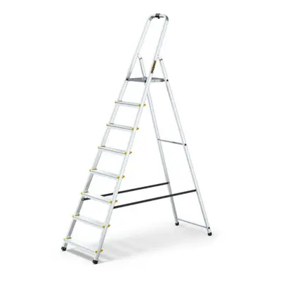 8 STEPS ALUMINIUM PROFESSIONAL LADDER, max 150kg