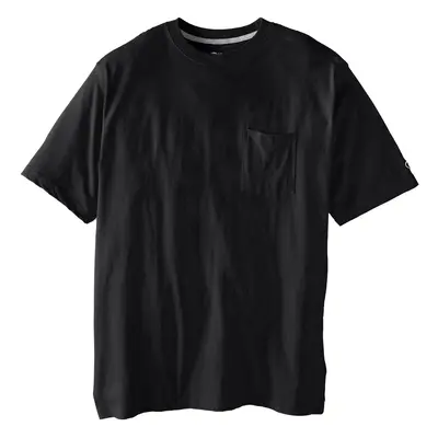 Champion Men's Big-Tall Jersey Pocket T-Shirt Black 5X