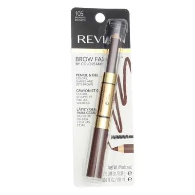 Revlon Brow Fantasy Pencil & Gel Brunette [105] 0.051 oz (Pack of 2)