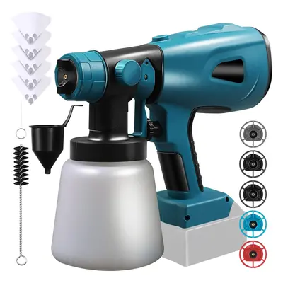 Cordless Paint Sprayer for Makita 18V Battery, Handheld HVLP Electric Paint Spray Gun with 800ML