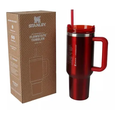 (Starbucks red (40oz)) 40oz Stanley Quencher H2.0 Tumbler Handle Straw Insulated Bottle Cup Mug