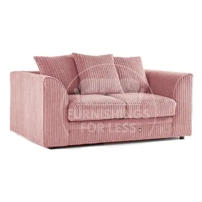 (Pink, Seater) Luxor Scatter Back Colourful Cord Sofa Range