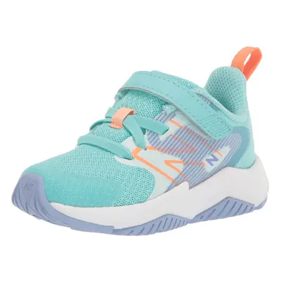 New Balance Kid's Rave Run V2 Hook & Loop Running Shoe Surf/Peach Gla