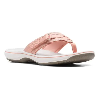 Clarks womens Breeze Sea Flip Flop Peach Synthetic US