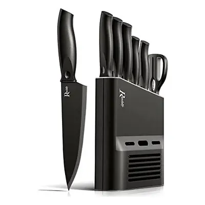 Manelord Chef Knife Sets Kitchen Knives Set - Pieces Chef Knife Set with Knives, Scissor, Block 