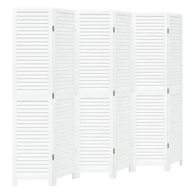 vidaXL Room DividerÃÂ Panels Room Privacy Screen White Solid Wood Paulownia