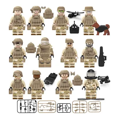 12PCS Navy Seals Weapons Building Block Minifigures Toys Fit Lego