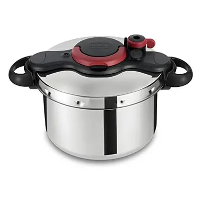 Tefal Clipso Minut Easy - Stainless Steel Pressure Cooker with Safety Systems and Easy Closure w