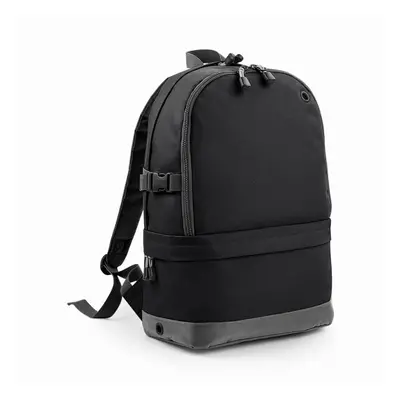 (One Size, Black) BagBase Backpack / Rucksack Bag (18 Litres Laptop Up To 15.6 Inch) (Pack of 2)