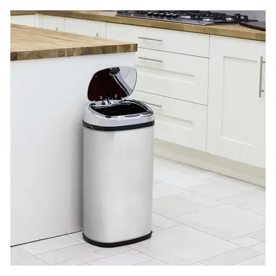 Morphy Richards 42L Square Sensor Bin S/Steel