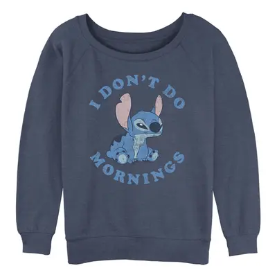 Disney Women's Lilo Stitch Mornings Junior's Raglan Pullover with Cove